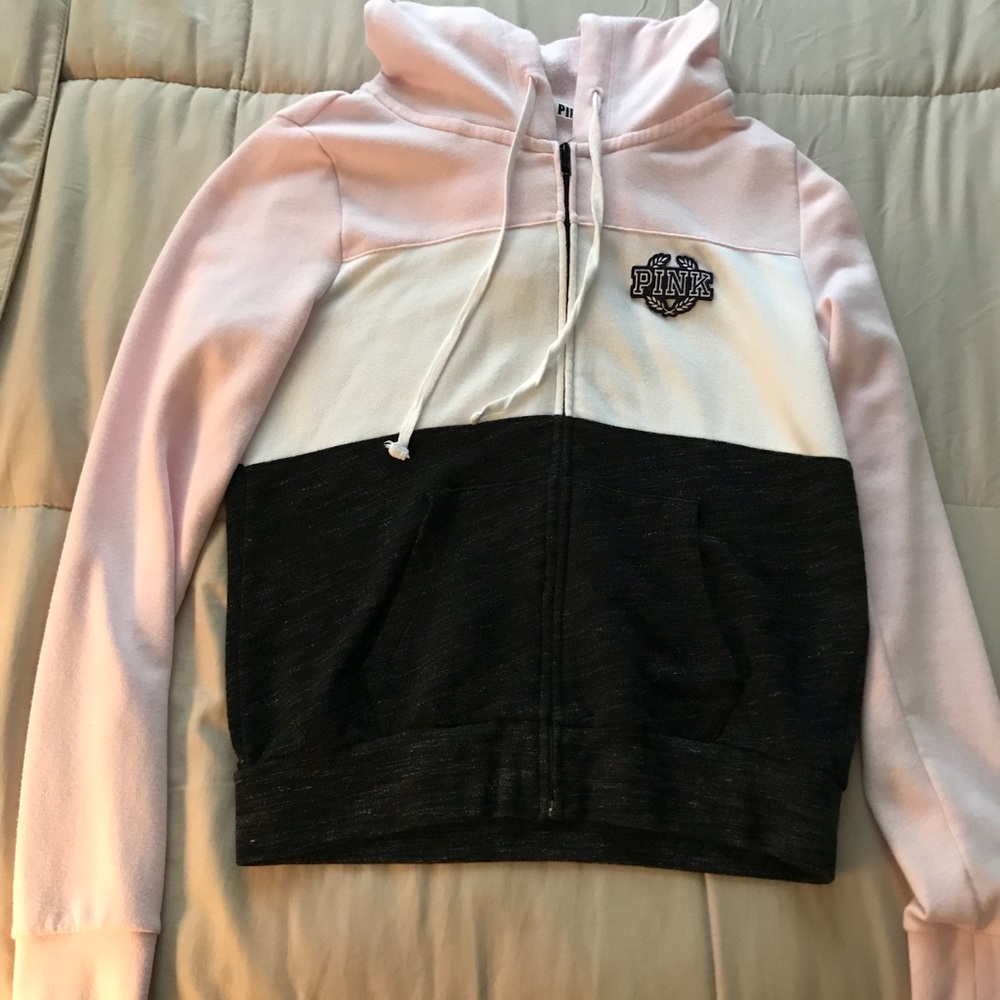 PINK full zip sweater